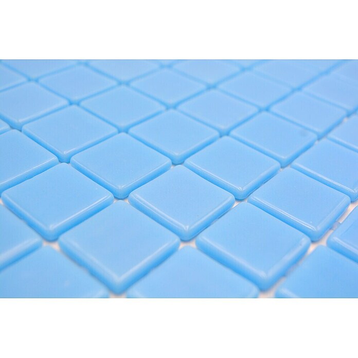 Mozaik pločica Quadrat Eco VP25102PUR  (31,6 x 31,6 cm, Staklo, Svijetloplava, Sjaj) | BAUHAUS