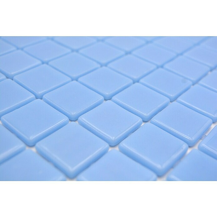 Mosaikfliese Quadrat Eco VP25102PUR (31,6 x 31,6 cm, Glas, Hellblau, Glänzend) | BAUHAUS