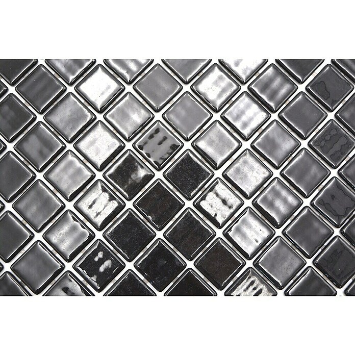 Mosaikfliese Quadrat Eco VP25900PUR (31,6 x 31,6 cm, Glas, Schwarz, Glänzend) | BAUHAUS