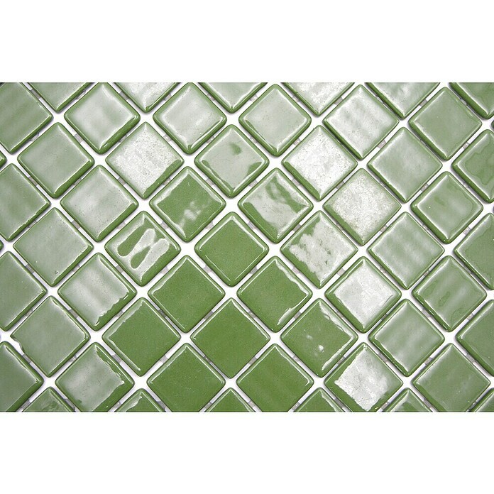 Mosaikfliese Quadrat Eco VP25602PUR (31,6 x 31,6 cm, Glas, Dunkelgrün, Glänzend) | BAUHAUS