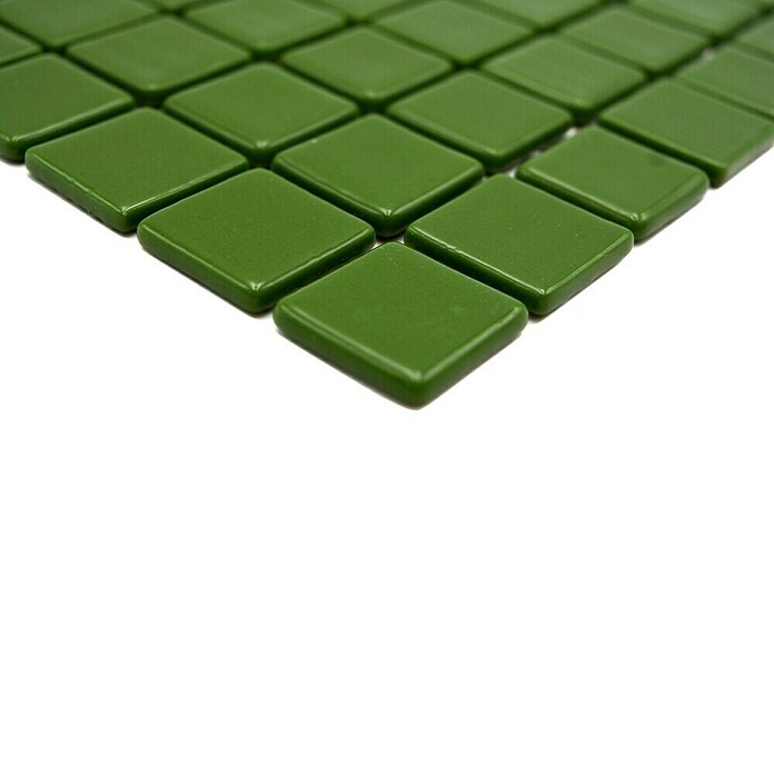 Mosaikfliese Quadrat Eco VP25602PUR (31,6 x 31,6 cm, Glas, Dunkelgrün, Glänzend) | BAUHAUS