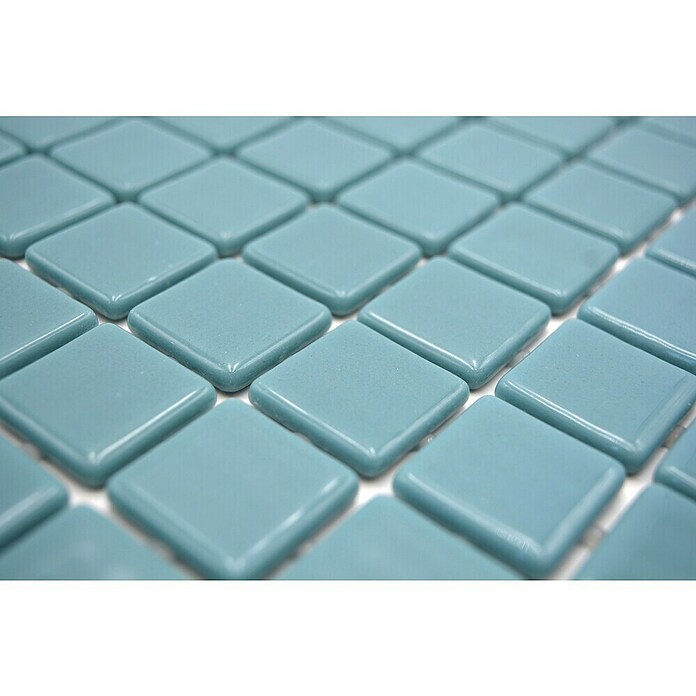 Mosaikfliese Quadrat Eco VP25832PUR (31,6 x 31,6 cm, Glas, Grünblau, Glänzend) | BAUHAUS