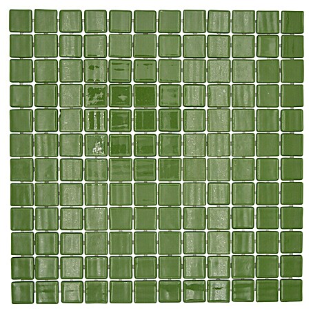 Mosaikfliese Quadrat Eco VP25602PUR (31,6 x 31,6 cm, Glas, Dunkelgrün, Glänzend)