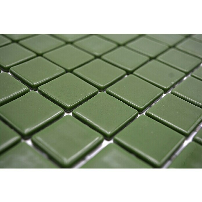Mosaikfliese Quadrat Eco VP25602PUR (31,6 x 31,6 cm, Glas, Dunkelgrün, Glänzend) | BAUHAUS