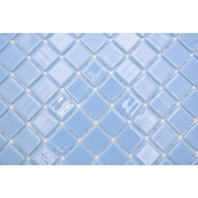 Mosaikfliese Quadrat Eco VP25102PUR (31,6 x 31,6 cm, Glas, Hellblau, Glänzend) | BAUHAUS
