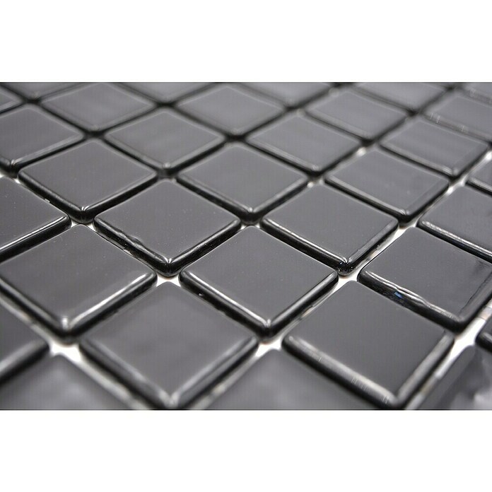 Mosaikfliese Quadrat Eco VP25900PUR (31,6 x 31,6 cm, Glas, Schwarz, Glänzend) | BAUHAUS