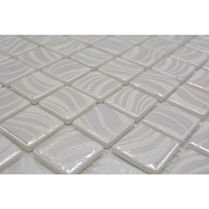 Mosaikfliese Quadrat Eco VP78252PUR (31,6 x 31,6 cm, Glas, Weiß, Glänzend) | BAUHAUS