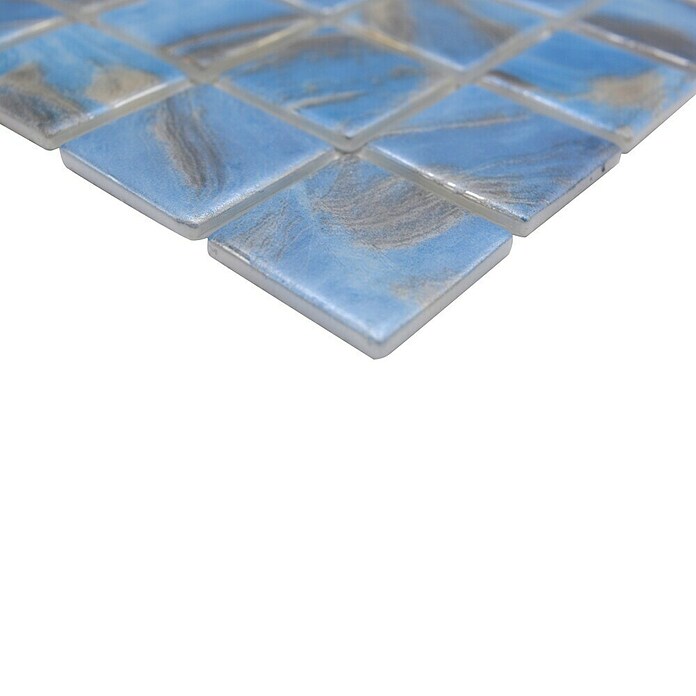 Mozaik pločica Quadrat Eco VP71382PUR  (31,6 x 31,6 cm, Staklo, Svijetloplava, Sjaj) | BAUHAUS