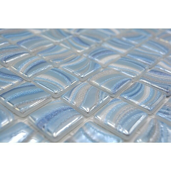 Mosaikfliese Quadrat Eco VP78251PUR (31,6 x 31,6 cm, Glas, Himmelblau, Glänzend) | BAUHAUS