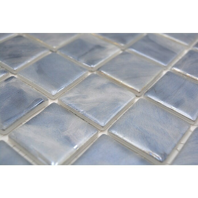 Mozaik pločica Quadrat Eco VP71384PUR  (31,6 x 31,6 cm, Staklo, Siva, Sjaj) | BAUHAUS