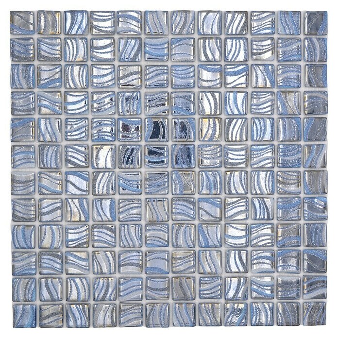 Mosaikfliese Quadrat Eco (31,6 x 31,6 cm, Glas, Blaugrau, Glänzend) | BAUHAUS