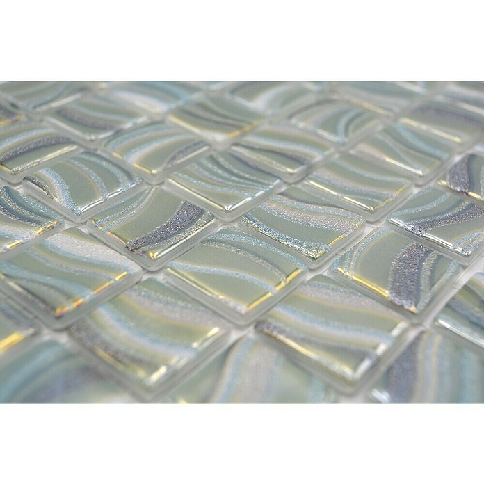 Mosaikfliese Quadrat Eco VP78256PUR (31,6 x 31,6 cm, Glas, Jade, Glänzend) | BAUHAUS