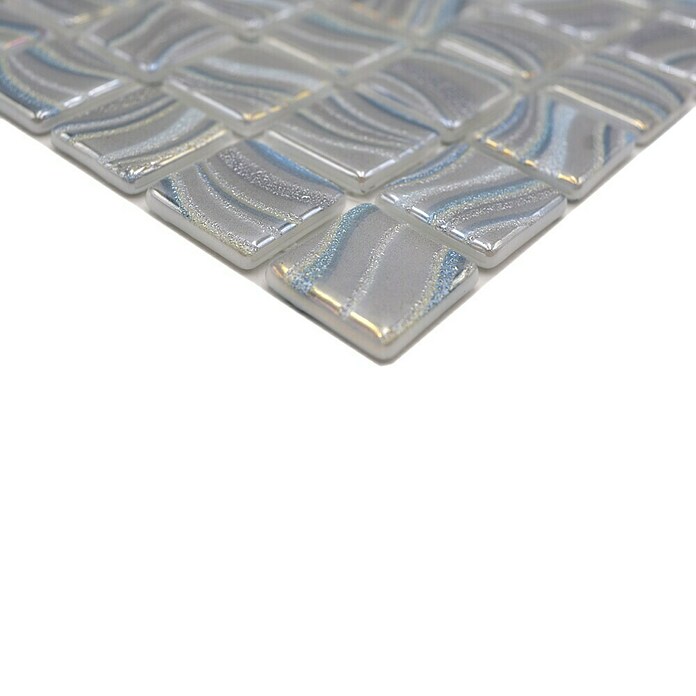 Mosaikfliese Quadrat Eco VP78254PUR (31,6 x 31,6 cm, Glas, Grau, Glänzend) | BAUHAUS