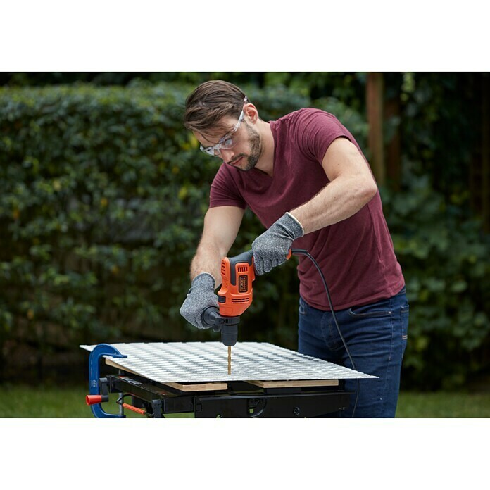 Black+Decker Taladro percutor BEH200 (500 W, 0 r.p.m. - 2.900 r.p.m.)