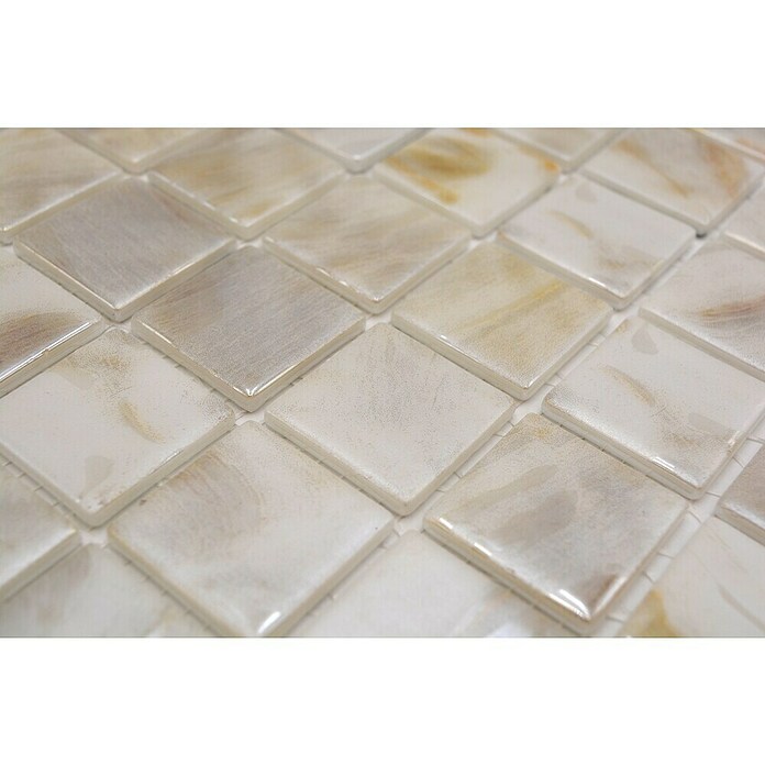Mozaik pločica Quadrat Eco VP71380PUR  (31,6 x 31,6 cm, Staklo, Bež, Sjaj) | BAUHAUS