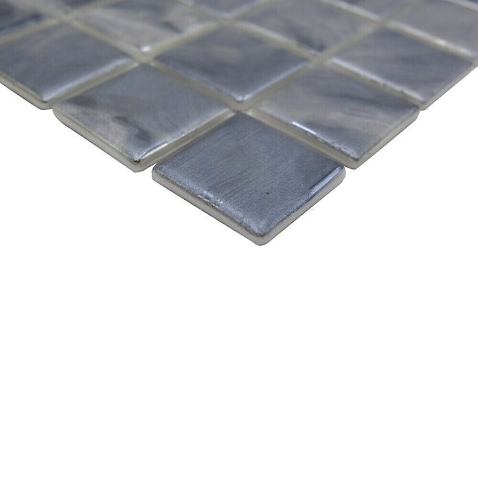 Mozaik pločica Quadrat Eco VP71384PUR  (31,6 x 31,6 cm, Staklo, Siva, Sjaj) | BAUHAUS