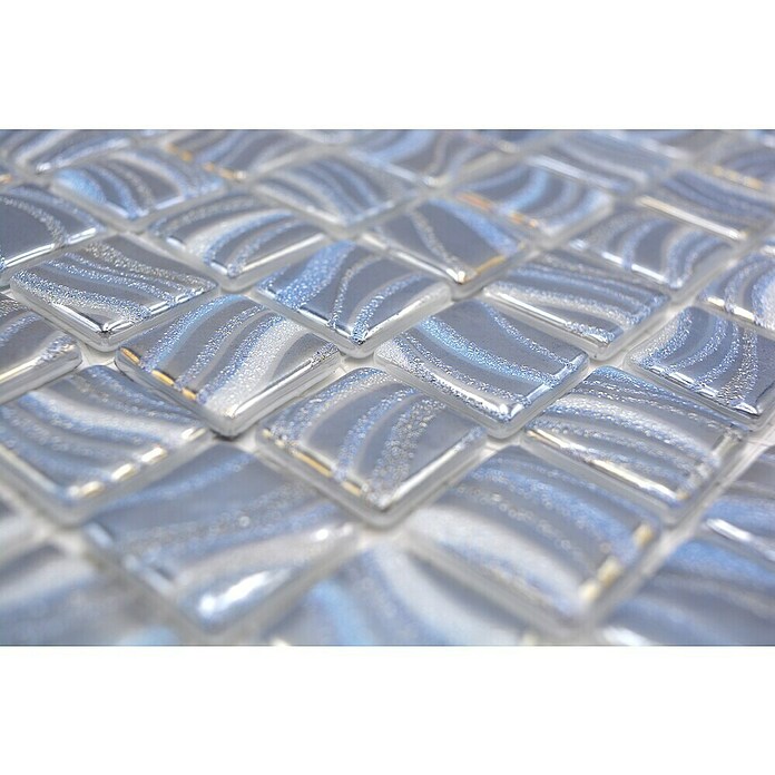 Mosaikfliese Quadrat Eco (31,6 x 31,6 cm, Glas, Blaugrau, Glänzend) | BAUHAUS