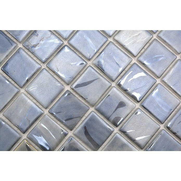 Mozaik pločica Quadrat Eco VP71384PUR  (31,6 x 31,6 cm, Staklo, Siva, Sjaj) | BAUHAUS