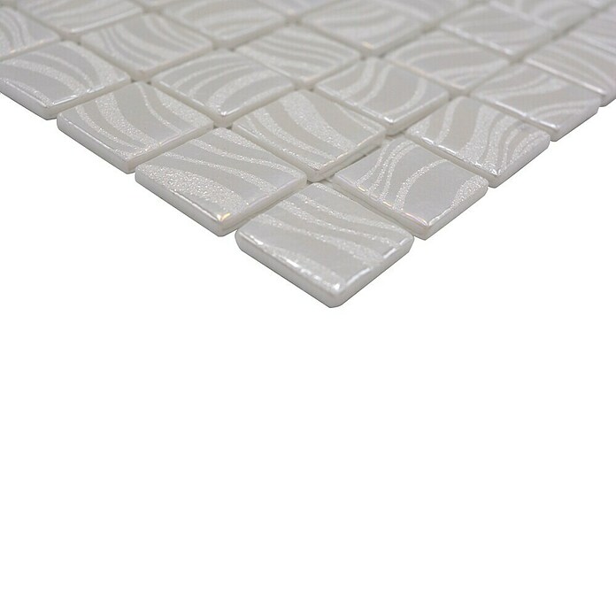 Mosaikfliese Quadrat Eco VP78252PUR (31,6 x 31,6 cm, Glas, Weiß, Glänzend) | BAUHAUS