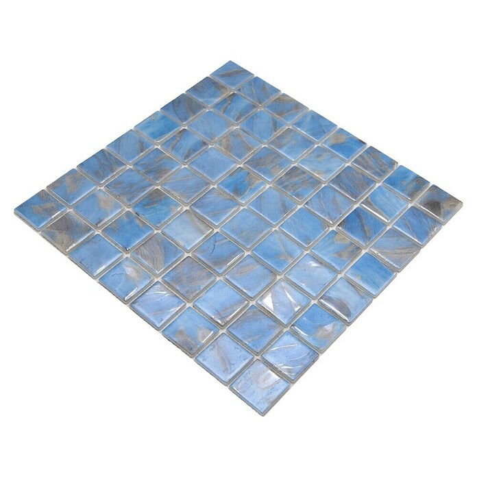 Mozaik pločica Quadrat Eco VP71382PUR  (31,6 x 31,6 cm, Staklo, Svijetloplava, Sjaj) | BAUHAUS
