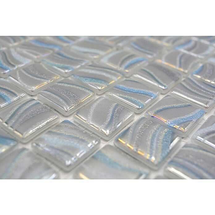 Mosaikfliese Quadrat Eco VP78254PUR (31,6 x 31,6 cm, Glas, Grau, Glänzend) | BAUHAUS