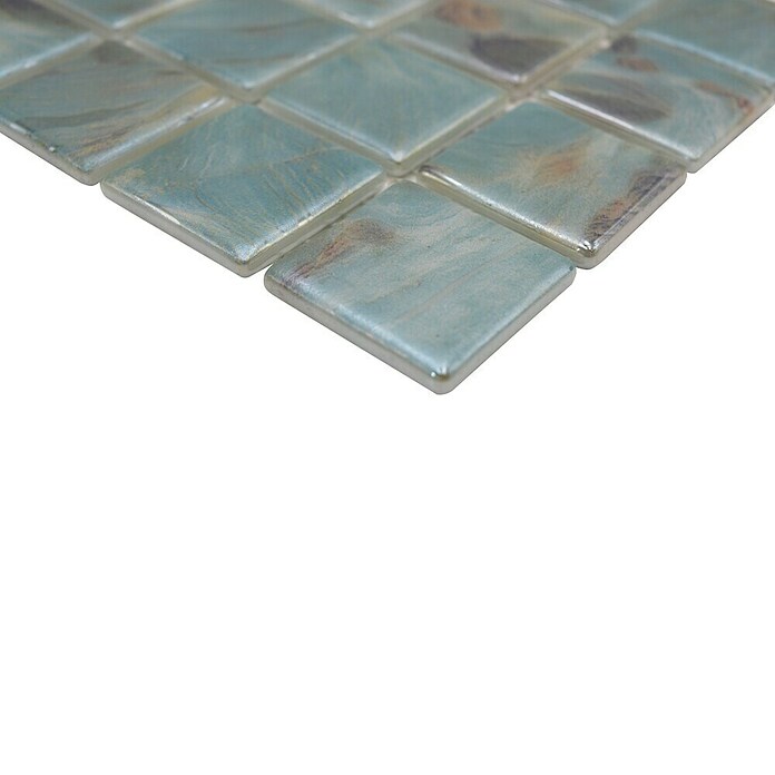 Mosaikfliese Quadrat Eco VP71383PUR (31,6 x 31,6 cm, Glas, Türkis, Glänzend) | BAUHAUS