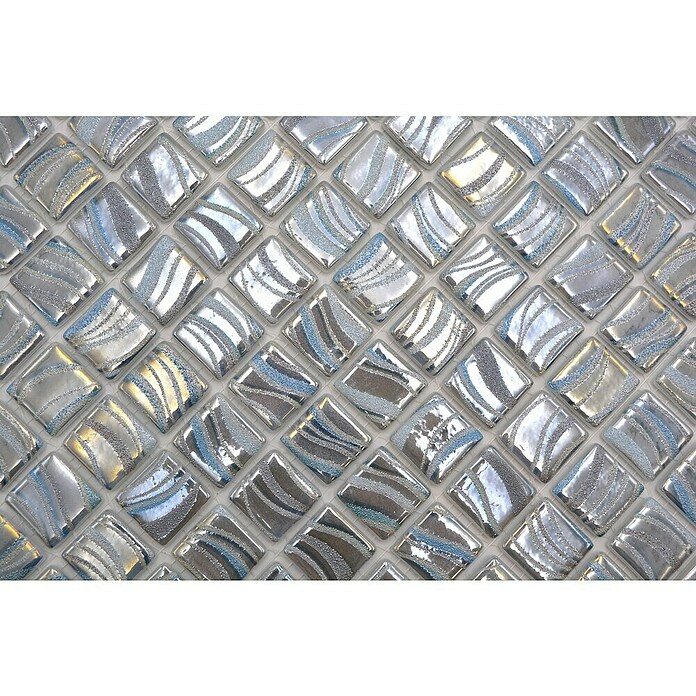 Mosaikfliese Quadrat Eco VP78254PUR (31,6 x 31,6 cm, Glas, Grau, Glänzend) | BAUHAUS