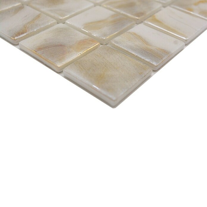 Mozaik pločica Quadrat Eco VP71380PUR  (31,6 x 31,6 cm, Staklo, Bež, Sjaj) | BAUHAUS