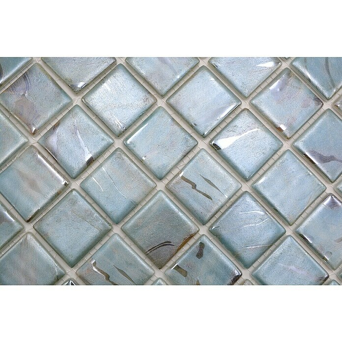 Mosaikfliese Quadrat Eco VP71383PUR (31,6 x 31,6 cm, Glas, Türkis, Glänzend) | BAUHAUS