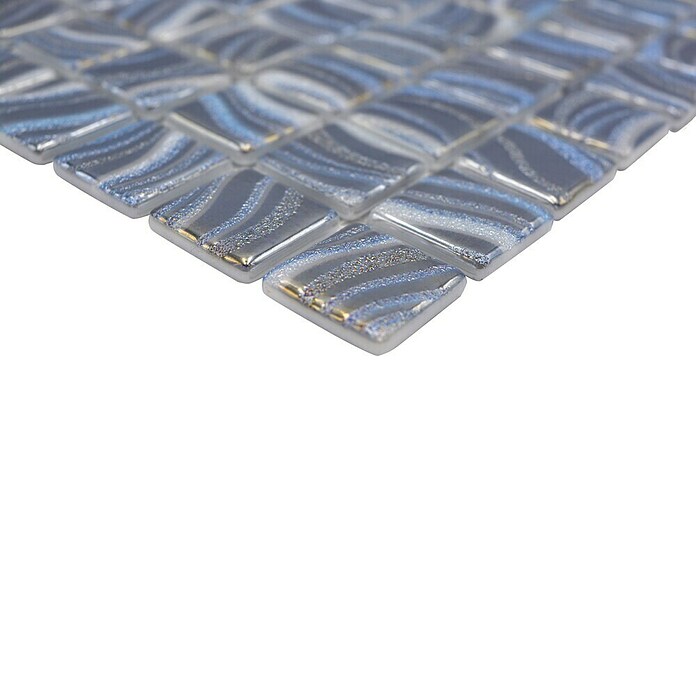 Mosaikfliese Quadrat Eco (31,6 x 31,6 cm, Glas, Blaugrau, Glänzend) | BAUHAUS