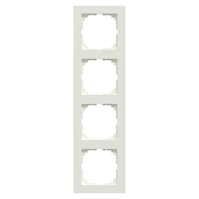 Merten M-Pure Abdeckrahmen MEG4040-3619 - Polarweiß glänzend, 4-fach, Kunststoff - Weiße 4-fach Abdeckung für Schalter und Steckdosen, ideal für eine saubere und moderne Installation im Haus oder Büro.