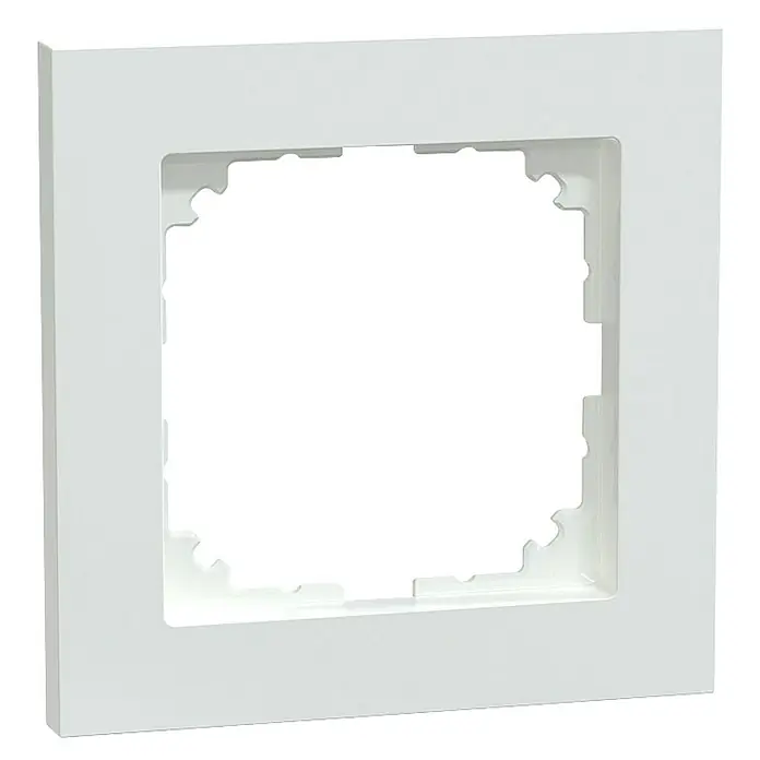 Merten M-Pure Abdeckrahmen MEG4010-3625 - Aktivweiß, 1-fach, Kunststoff - Weiße quadratische Blende für Schalter oder Steckdose, ideal zur stilvollen Abdeckung und Integration in das Raumdesign.