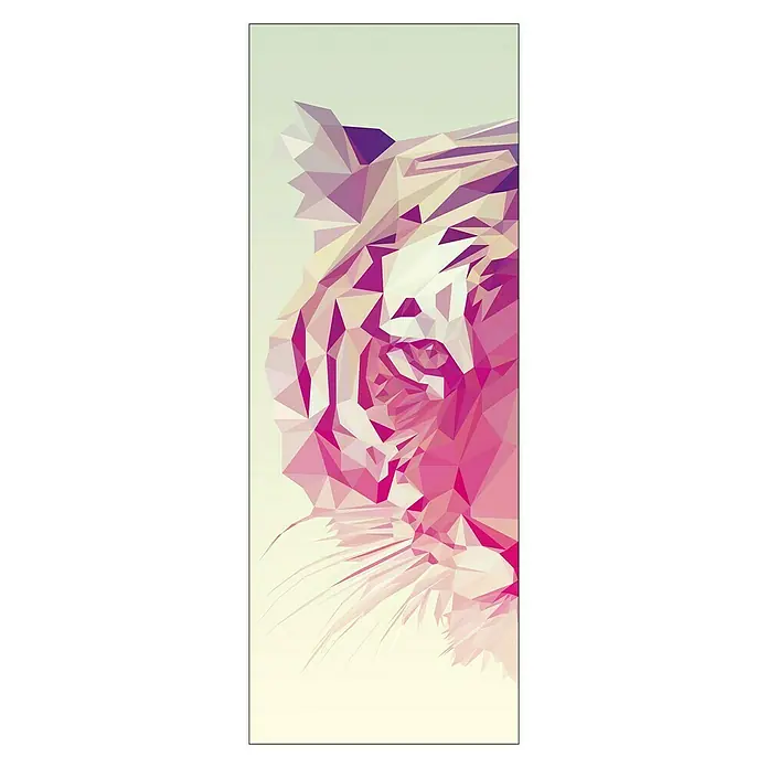 ProArt Leinwandbild - Polygonal Tiger, B x H: 30 x 80 cm - Abstraktes Tiger-Wandbild mit geometrischen Formen in Lila- und Rosatönen, ein auffälliges Dekorstück.