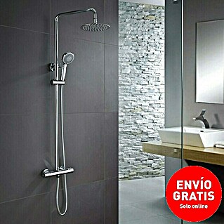 Imex Sistema de ducha Londres (Con grifo termostático, Distancia entre orificios: 15 cm, Número de tipos de chorro: 3 ud., Cromo)