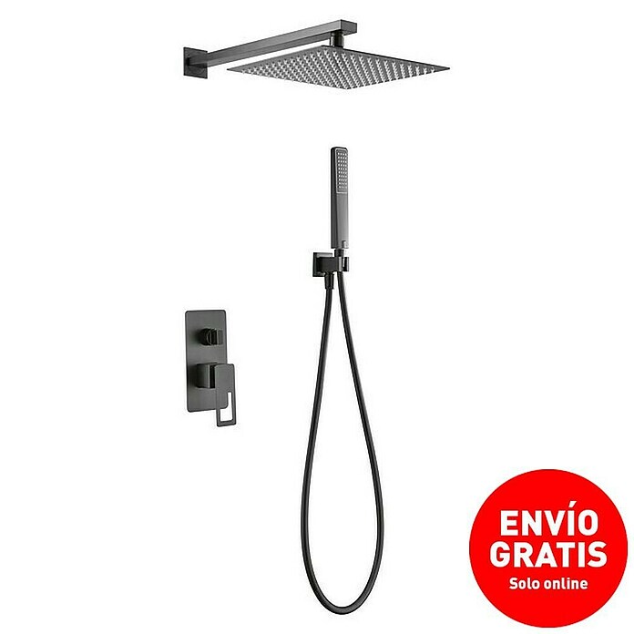 Imex Suecia Conjunto de ducha empotrado (Negro)