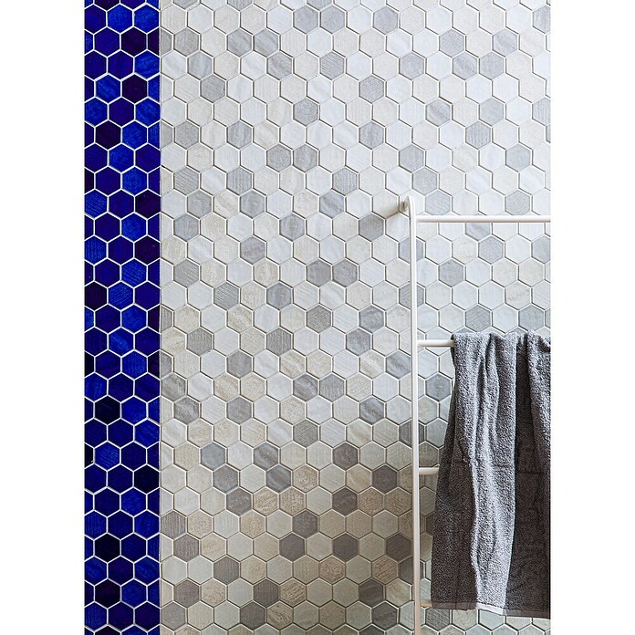 Mozaik pločica Hexagon CG SAN7  (Plava, Sjaj, D x Š x D: 25,3 cm x 29,3 cm x 7 mm) | BAUHAUS