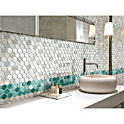 Mozaik pločica Hexagon CG SAN5  (Zelena, Sjaj, D x Š x D: 25,3 cm x 29,3 cm x 7 mm) | BAUHAUS