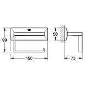 Grohe Allure Brilliant Toilettenpapierhalter (Mit Ablage, Chrom, Glänzend) | BAUHAUS