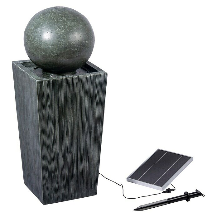 Dobar Standbrunnen Apollon + LED & Solar-Panel (L x B x H: 30 x 30 x 78,5 cm) | BAUHAUS