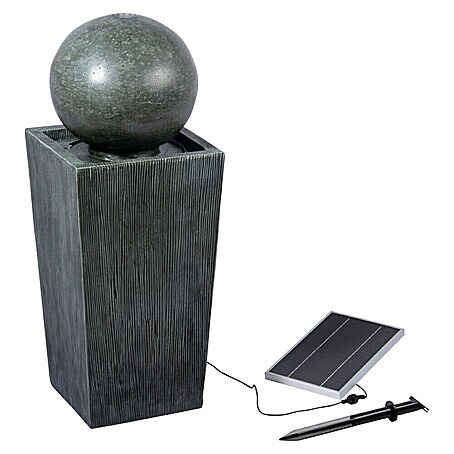 Dobar Gartenbrunnen Apollon + LED & Solar-Panel (30 x 30 x 78,5 cm, Sonstiges)