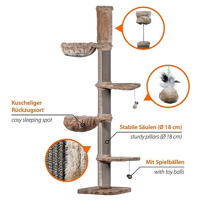 Dobar Kratzbaum Biggy (100 x 100 x 227 cm) | BAUHAUS