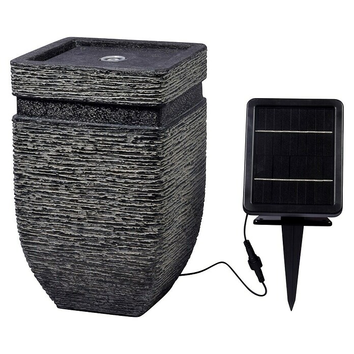 Dobar Standbrunnen Hera LED + Solar-Panel (25 x 25 x 40 cm) | BAUHAUS