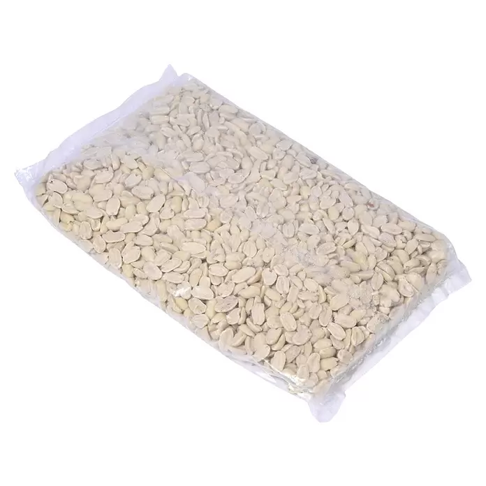 Dobar Wildvogelfutter Erdnusskerne - 7 kg - Helle, geschälte Erdnüsse in einem durchsichtigen Plastikbeutel.