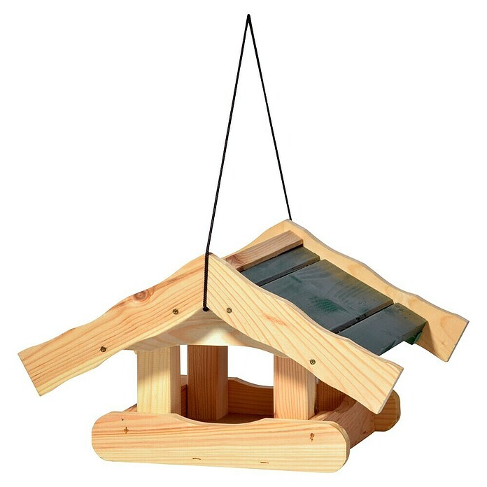 Dobar Vogelfutterhaus Arsuk (39 x 30 x 22 cm, Natur/ Grün, Holz) | BAUHAUS