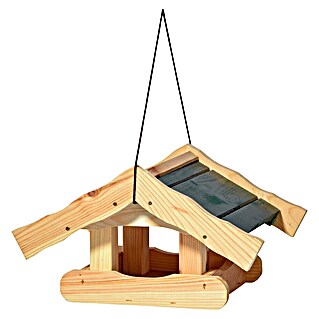 Dobar Vogelfutterhaus Arsuk (39 x 30 x 22 cm, Natur/ Grün, Holz)