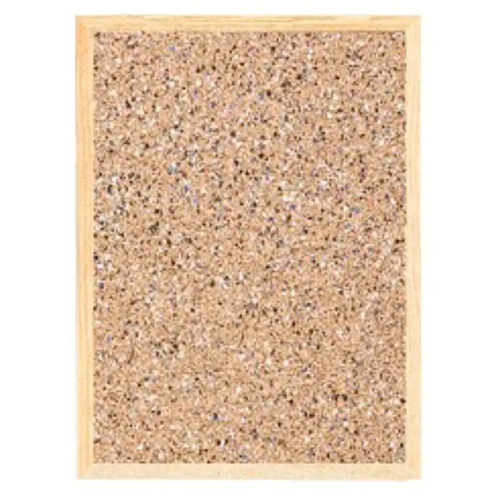 Corcho para notas Cork Inside - 30 x 1,6 cm, Materiales naturales, Marrón, aspecto de madera, Largo: 40 cm - Tablón de corcho con marco de madera para sujetar notas, recordatorios y fotos en la oficina o en casa.