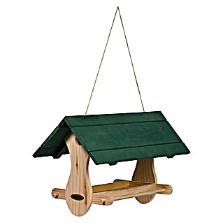 Dobar Vogelfutterhaus Nuuk (48 x 24 x 29 cm, Natur/ Grün, Holz)