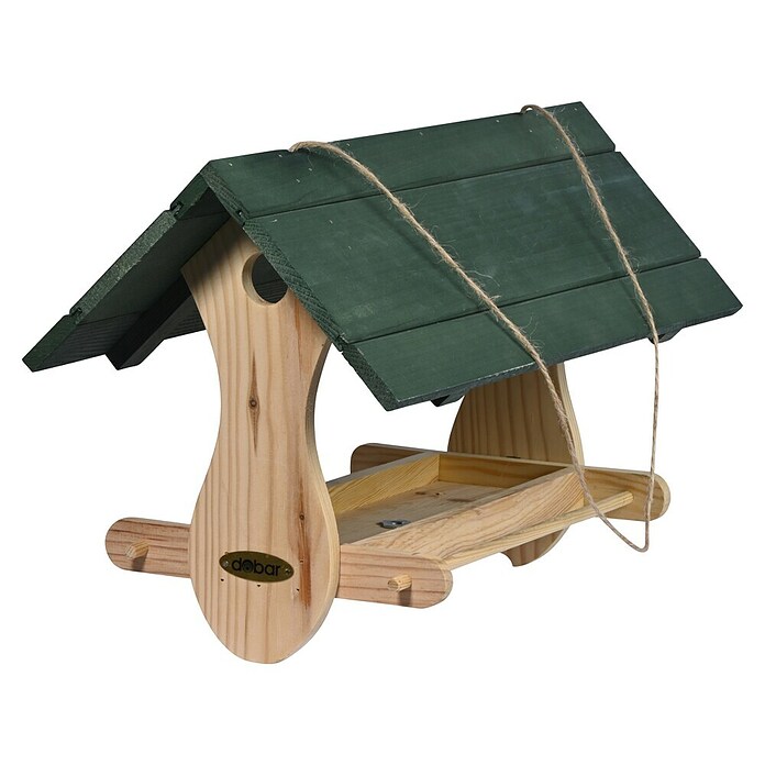 Dobar Vogelfutterhaus Nuuk (48 x 24 x 29 cm, Natur/ Grün, Holz) | BAUHAUS