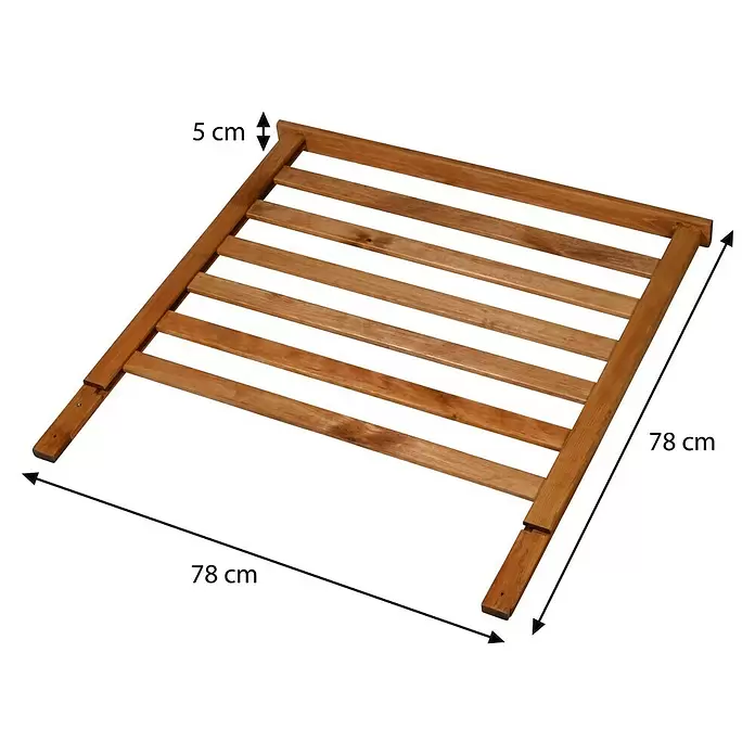 Dobar Rankhilfe - 5 x 78 cm, Holz, Braun - Hellbrauner Lattenrost aus Holz, 78x78 cm, 5 cm hoch.
