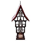 Dobar Vogelfutterhaus Zuckerhut (20 x 18 x 41 cm, Weiß/ Braun/ Rot, Holz) | BAUHAUS